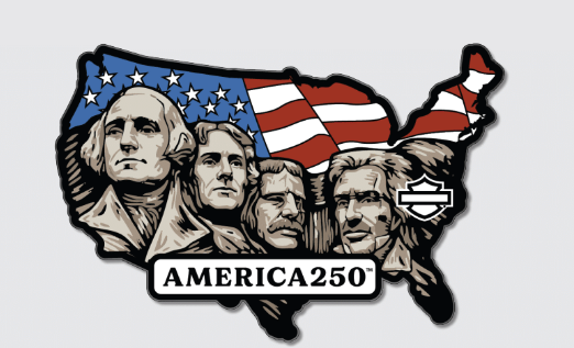 3” H-D A250 Mt. Rushmore Acrylic Magnet