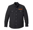 Black Men's Operative Riding Shirt Jacket