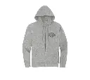 Women's Special Racer Font Zip Front Hoodie - Light Grey Heather