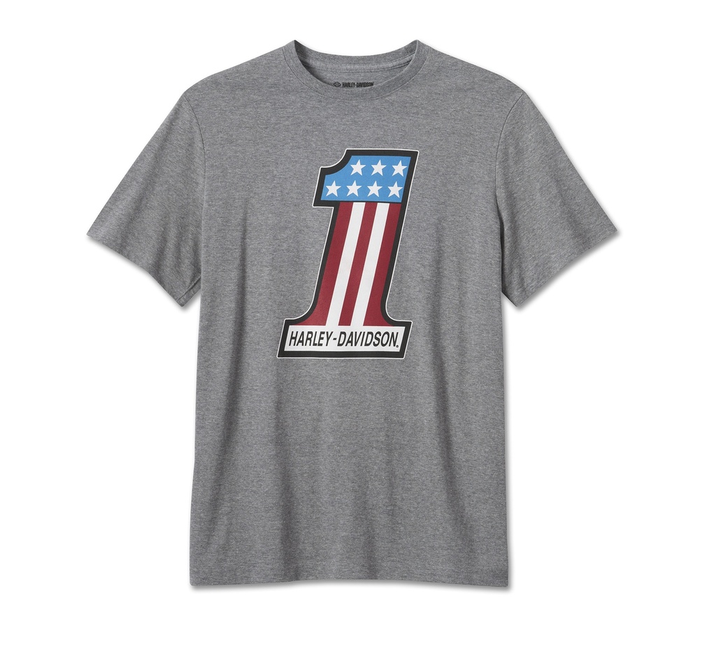 Men's #1 Racing Tee - Medium Heather Grey
