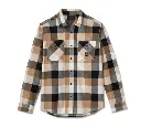 Essence Long Sleeve Flannel Shirt - Plaid - Harley Black & Tannin