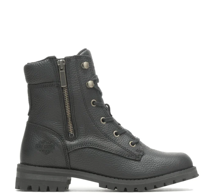 Women's Leather Nolana 6" Lace Waterproof Riding Boots - Black