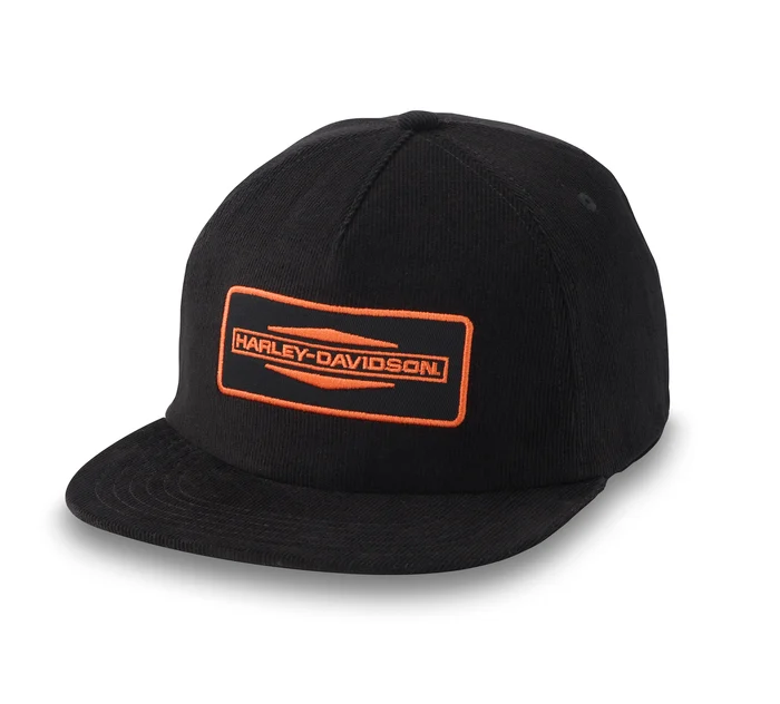 [97613-25VM] Stacked Bar & Shield 5-Panel Cap