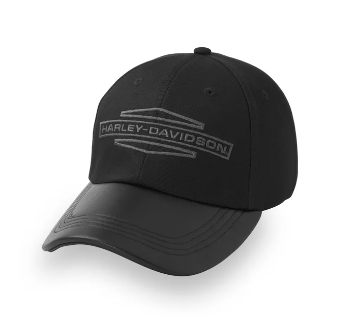 [97635-25VW] Women's Stacked Bar & Shield Ponytail Cap - Harley Black