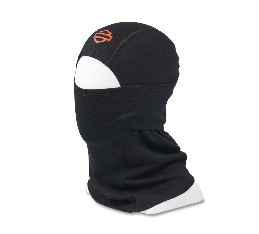 [97660-25VM] Open Bar & Shield Merino Balaclava - Harley Black