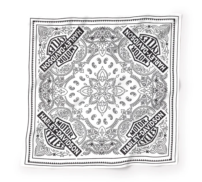 [97697-25VX] Bar & Shield Classic Bandana - Cloud Dancer