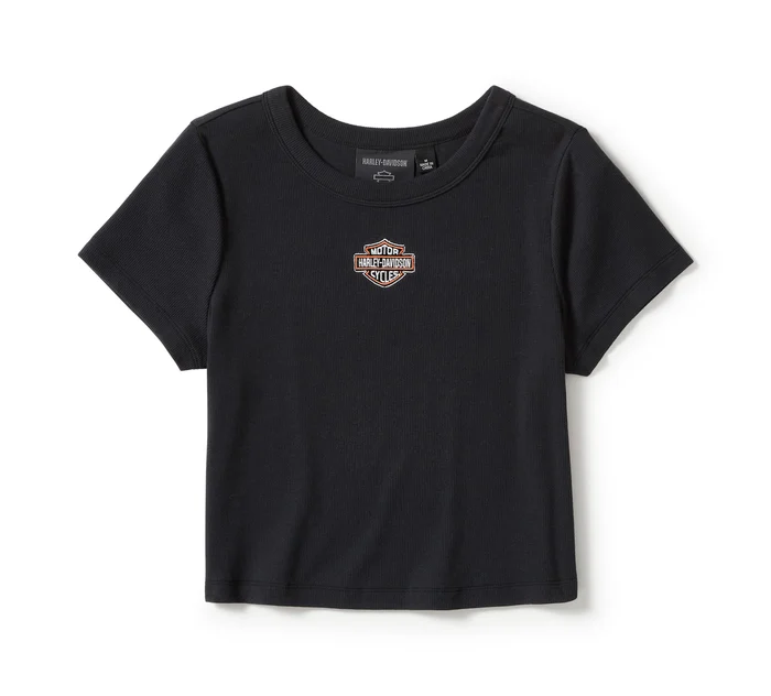 Essential Arched Font Babydoll Tee - Harley Black