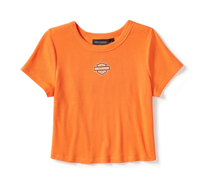 Essential Arched Font Babydoll Tee - Harley Orange