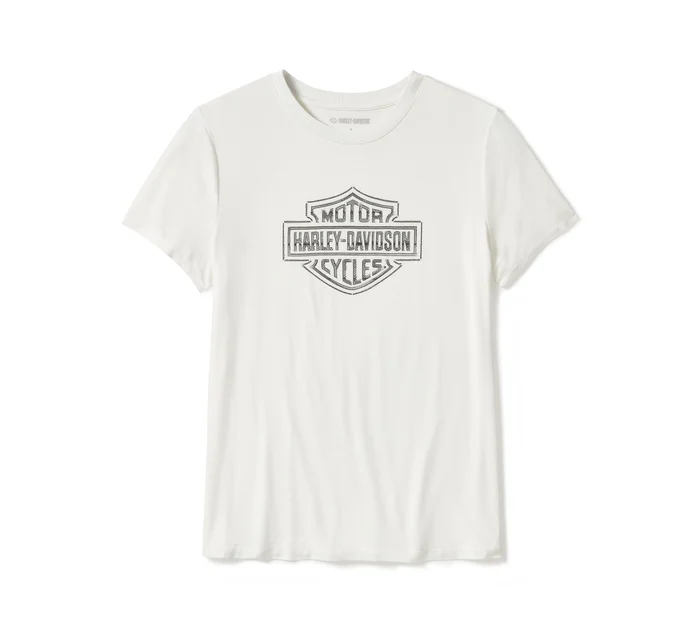 Essential Bling Crew Neck Tee - Cloud Dancer