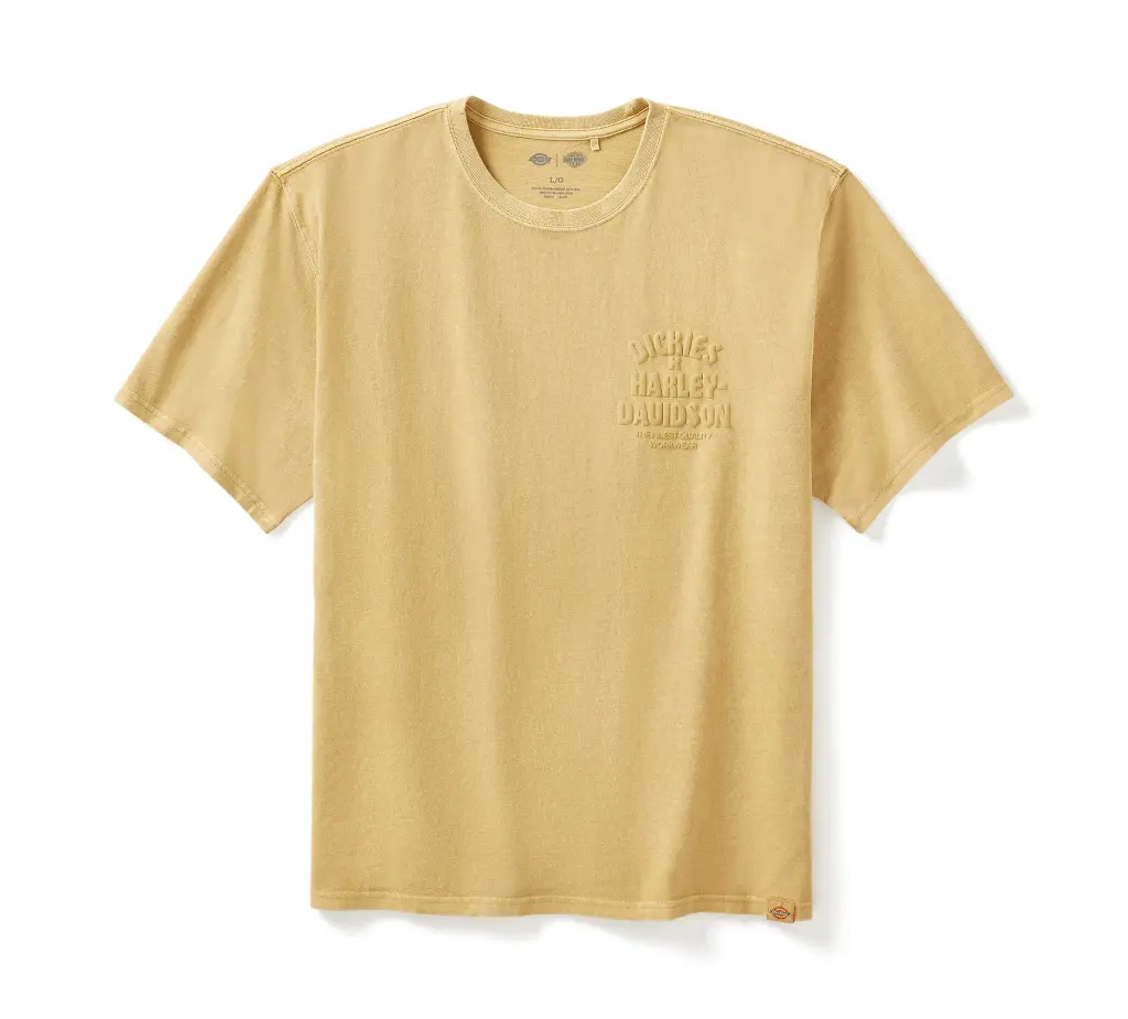 Men's Dickies x H-D Heavyweight Pigment Dyed Short Sleeve Tee HD Gold