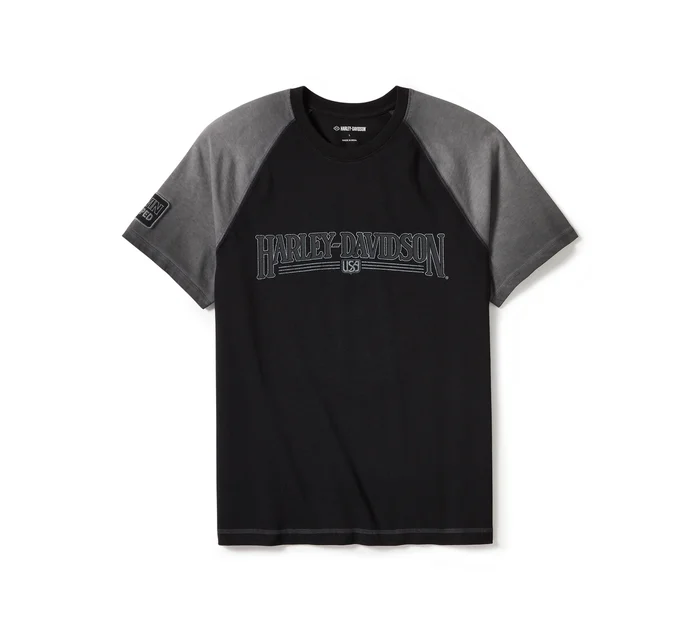 Men's Iron Bond II Short Sleeve Tee - Colorblock - Harley Black & Asphalt