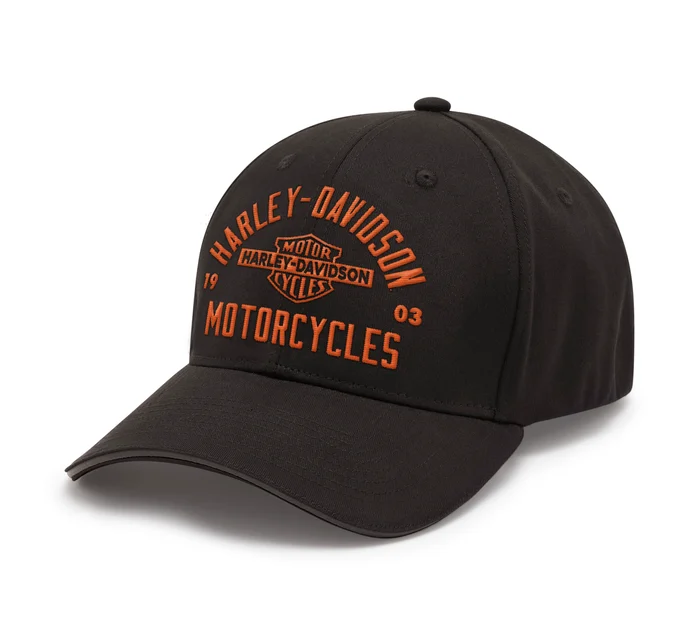 Apex Softail Stretch Fit Baseball Hat - Harley Black