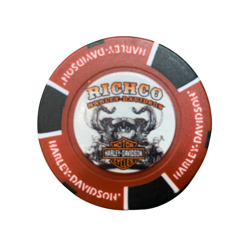 [LDW-02268-2] Poker Chip-Flaming Red