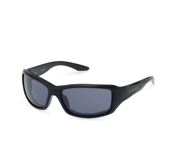 [LWX-02305-4] Sequoia Rectangular Motorcycle Riding Sunglasses - Shiny Black