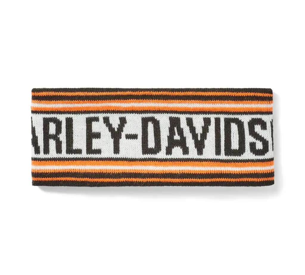[97764-25VW] Bar Font Reversible Earwarmer