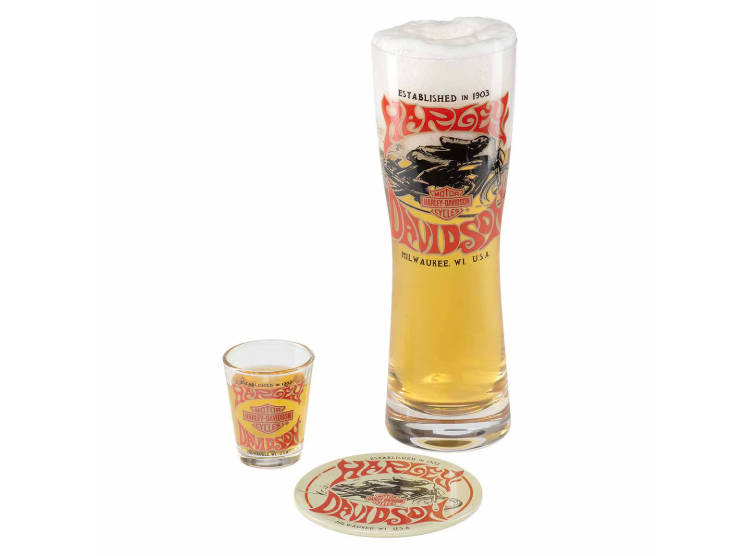 [LAC-02372-6] 1970's Racer Pilsner / Shot Glass Gift (Set)