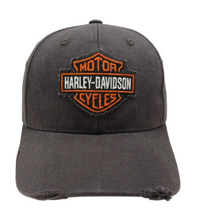 [LBR-02387-0] Distressed B&S Curved Hat