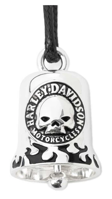[LJG-224505] HD CLASSIC WILLIE G SKULL RIDE BELL WITH FLAME ACCENTS