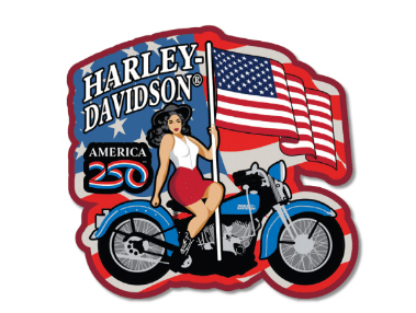 [LSA-224564] 3.5” H-D A250 80’s Pin-Up Patch