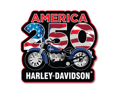 [LSA-224565] 4” H-D A250 Patriotic Motorcycle Patch