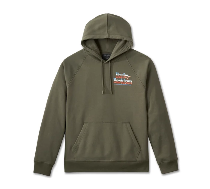 Loaded with Horsepower Raglan Hoodie - Grape Leaf