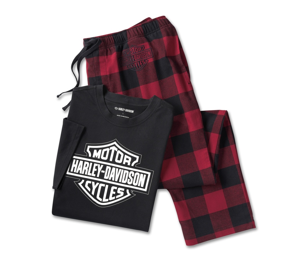 Men's Men's Bar & Shield Short Sleeve Pajama Set