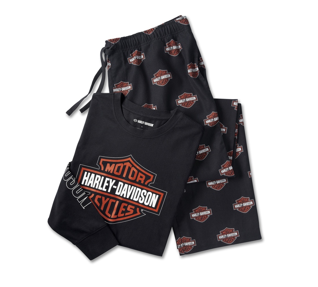 Men's Men's Bar & Shield Long Sleeve Pajama Set