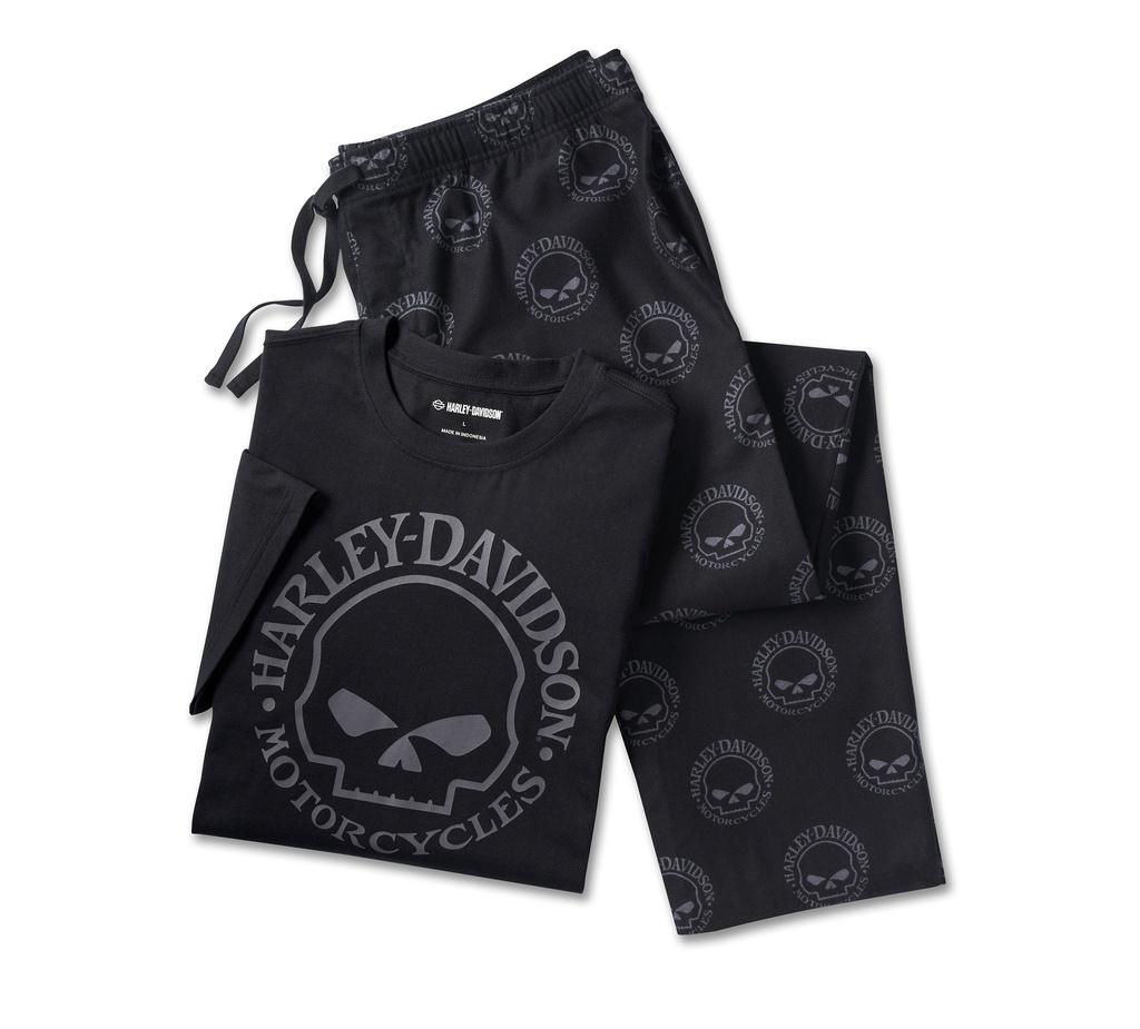 Men's Men's Willie G Skull Short Sleeve Pajama Set