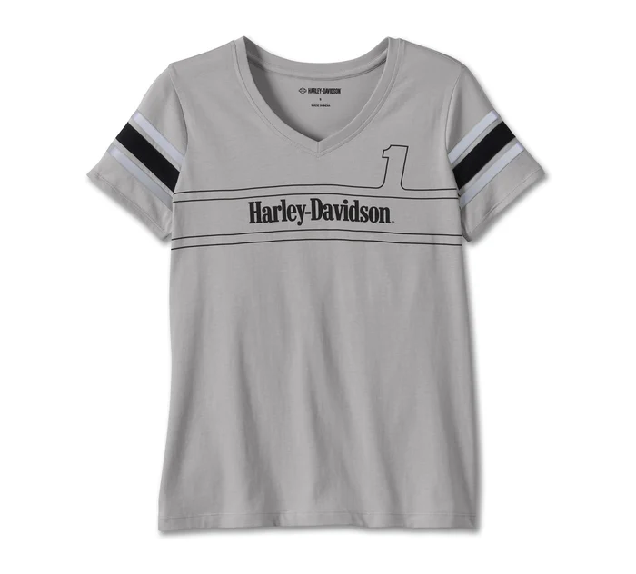 Women's #1 Racing Tee with Reflective Stripe - Vapor Blue