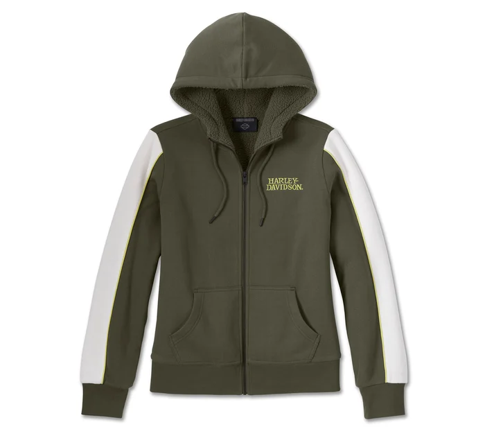 Women's Willie G Sherpa Lined Zip Front Hoodie - Grape Leaf