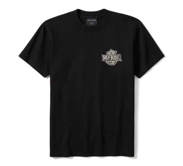 In the Wind Rider Sketch Art Short Sleeve Tee - True Black 