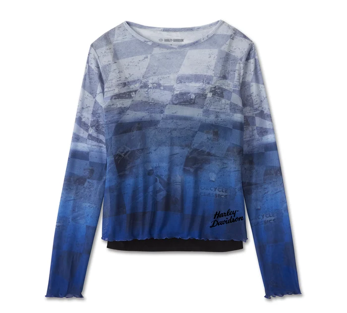 Women's Cool Blue Mesh Top