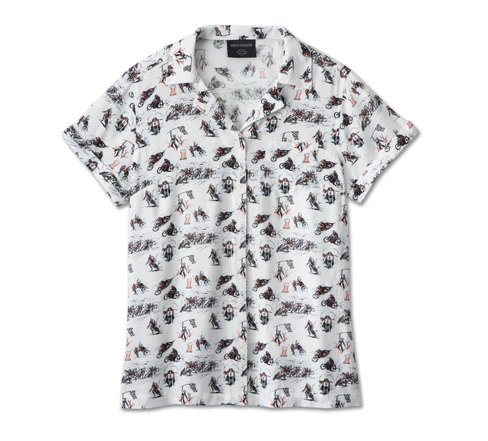 Women's Twisty Aloha Print Shirt