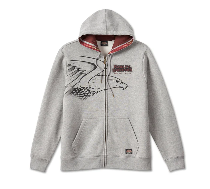 Men's 120th Anniversary Zip-Up Hoodie - Charcoal Grey Heather