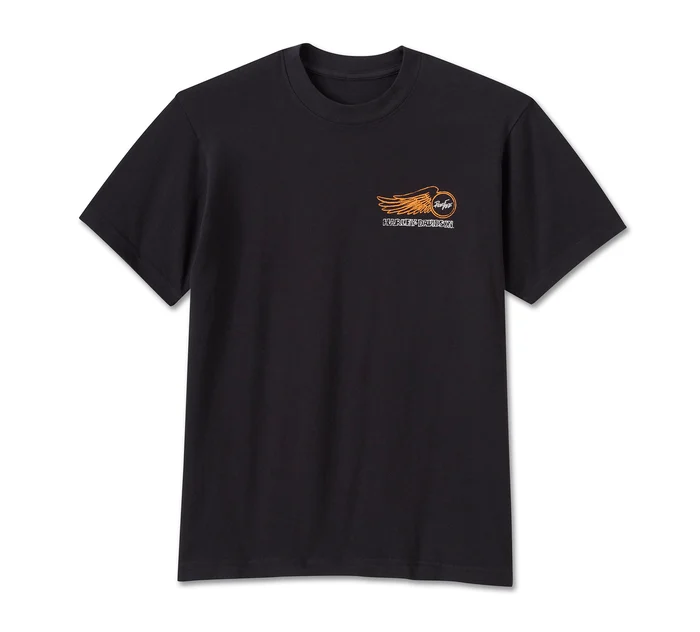 Willie G Winged Wheel Tee - True Black