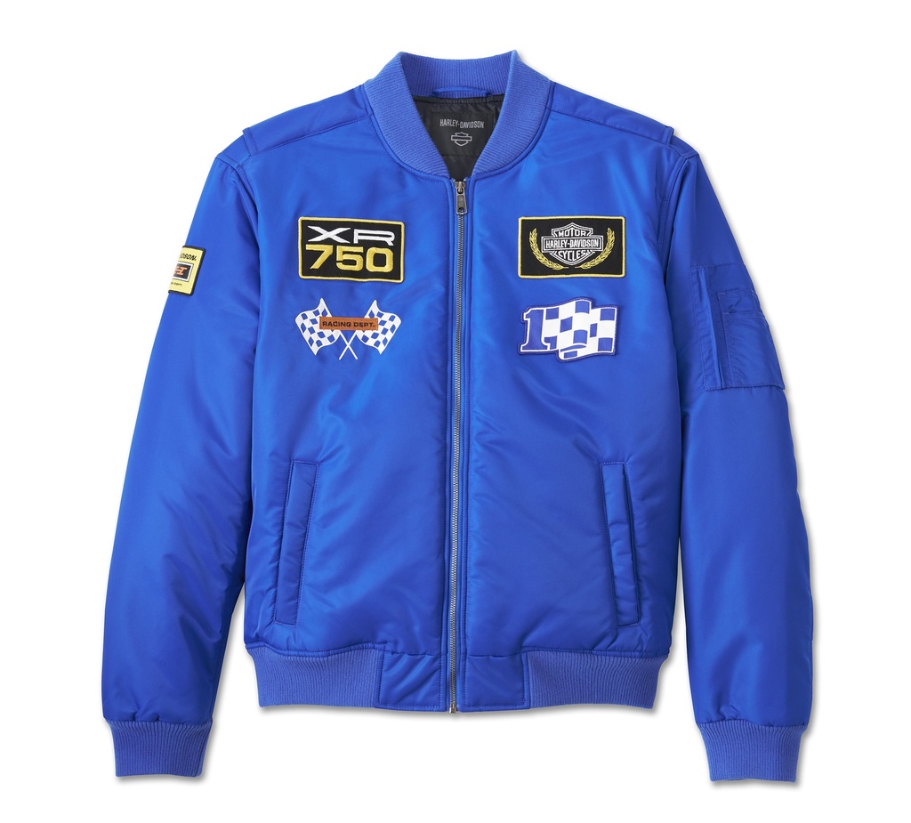 At the Crank bomber jacket - Blue