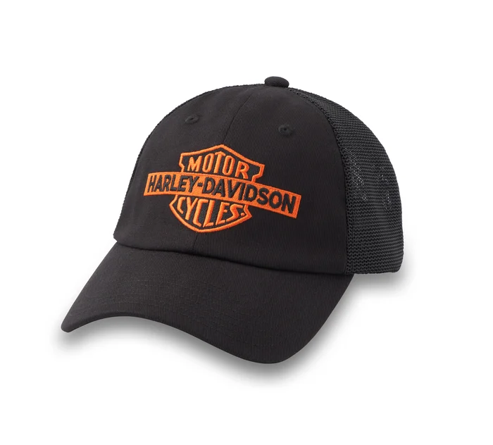 H-D Oil Can Bar & Shield Stretch-Fit Cap - Harley Black