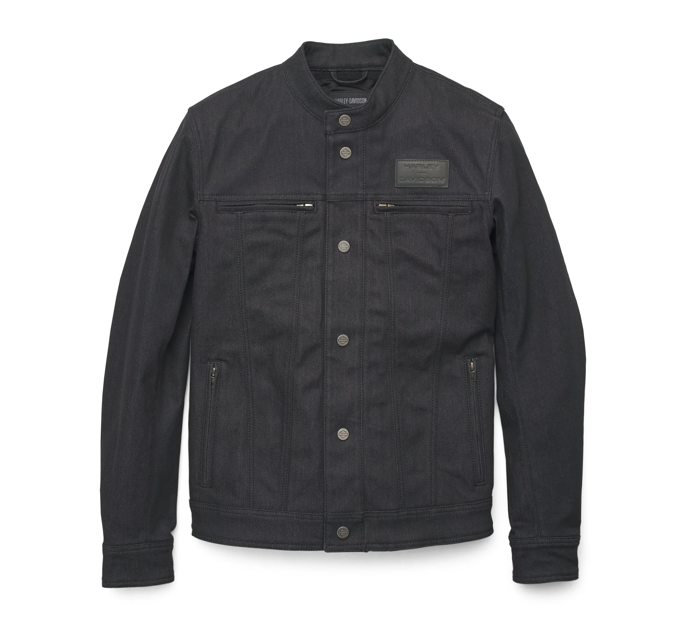 Harley-Davidson Mens's Chisel Denim Trucker Riding Jacket