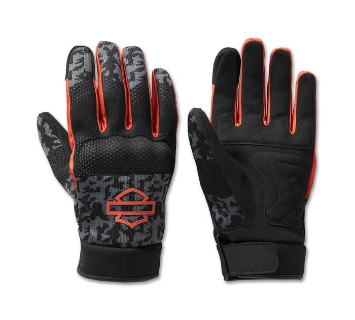 Men's Dyna Knit Mesh Gloves - Camo - Asphalt