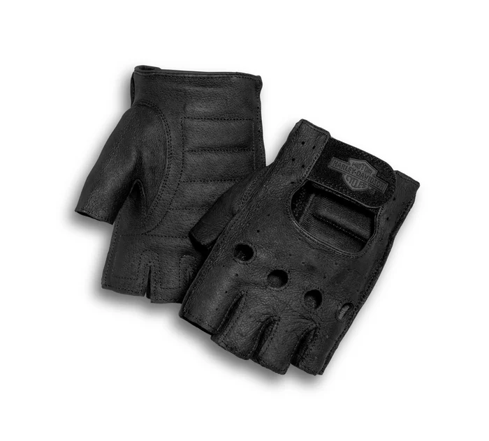 Harley-Davidson® Men's Bar & Shield Fingerless Leather Gloves
