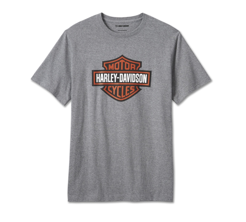Men's Bar & Shield Tee - Medium Heather Grey