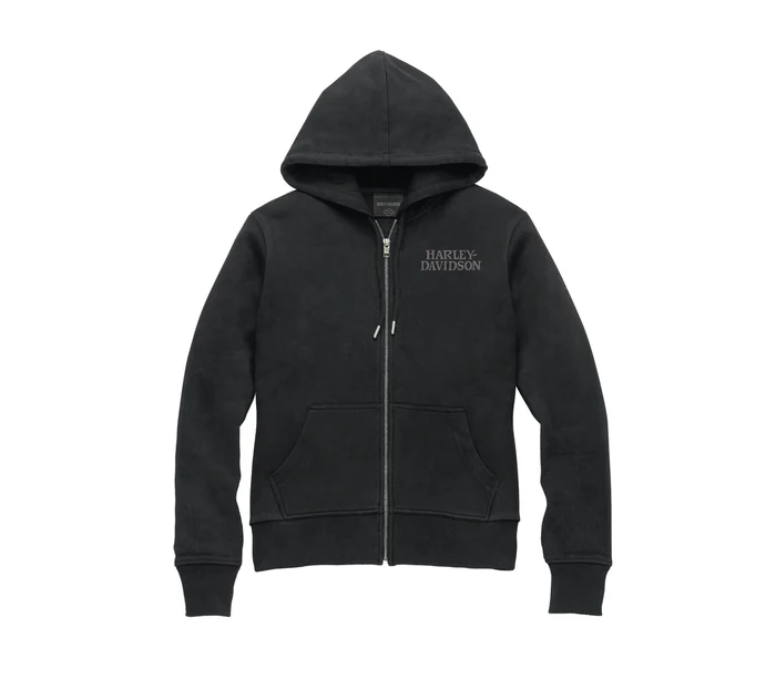 Women's Special Skull Zip Front Hoodie