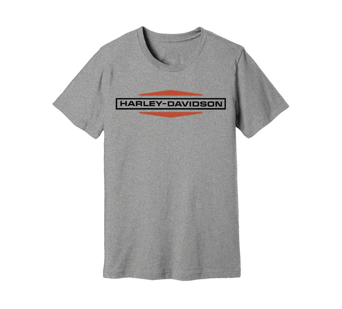 Medium Heather Grey Men's Stacked Logo Tee