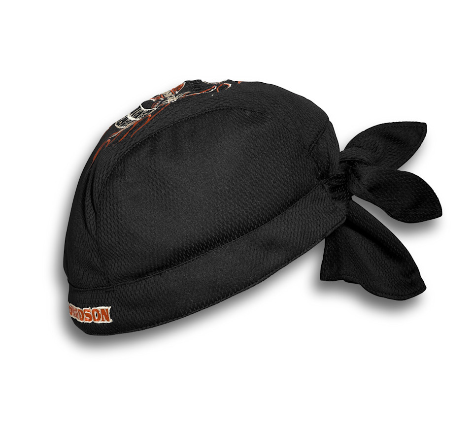 SKULLCAP-FLAMES,QUICKDRY,BLK
