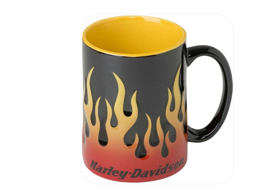 [LAC-01875-3] Harley-Davidson Sculpted Flames Mug