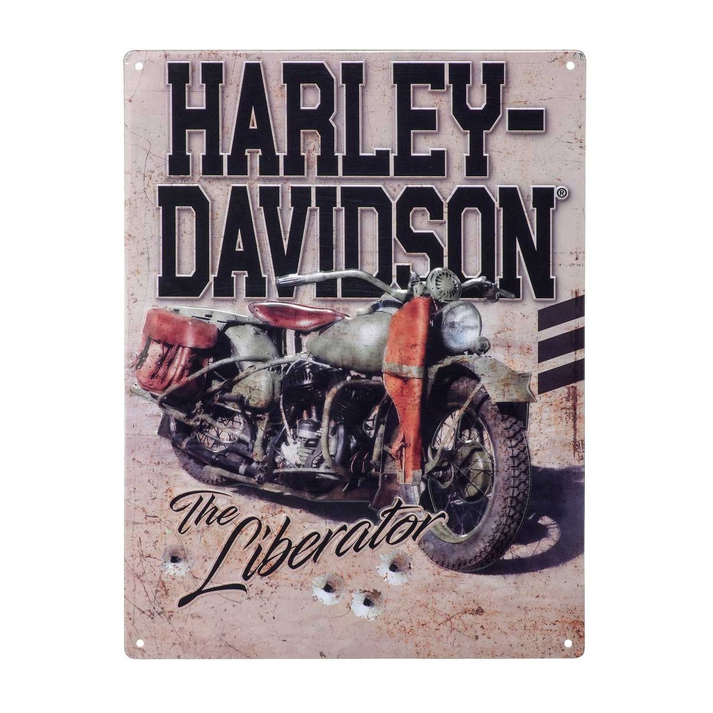 [LAC-01901-9] Embossed Tin Sign, Liberator Motorcycle Logo