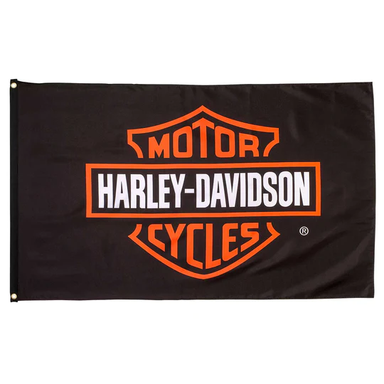 [LAC-02085-5] H-D Bar & Shield Flag LRG