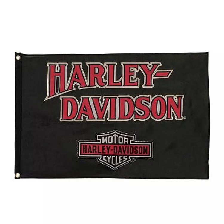 [LAC-02086-2] Harley-Davidson Nostalgic B&S Flag Small