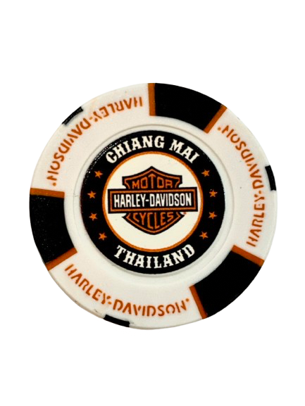 [LDW-01029-0] Poker Chip - White/Black