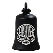 [LMO-01302-4] Calavera Skull Bar & Shield Ride Bell - Matte Black Finish